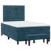 Pat box spring cu saltea, albastru închis, 120x190 cm, catifea - WALTI WALTI