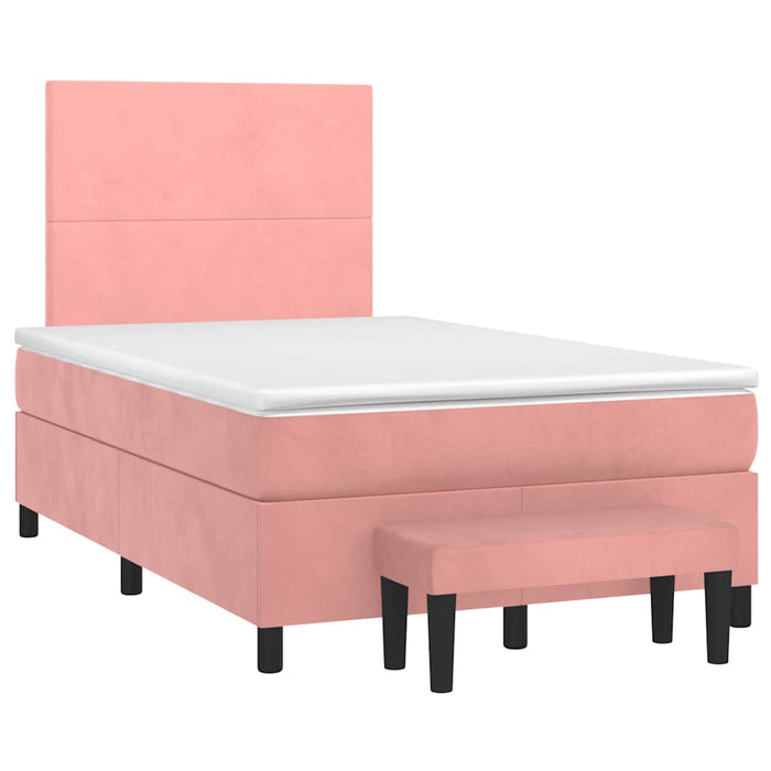 Pat box spring cu saltea, negru, 120x190 cm, catifea - WALTI WALTI