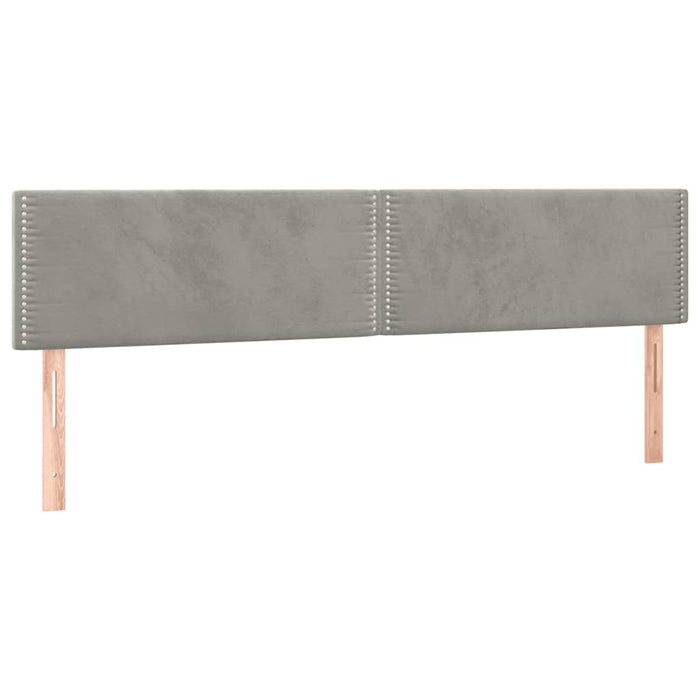Pat box spring cu saltea, gri deschis, 120x190 cm, catifea - WALTI WALTI