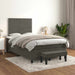 Pat box spring cu saltea, gri închis, 120x190 cm, catifea - WALTI WALTI