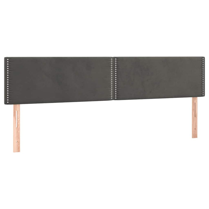 Pat box spring cu saltea, gri închis, 120x190 cm, catifea - WALTI WALTI