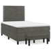 Pat box spring cu saltea, gri închis, 120x190 cm, catifea - WALTI WALTI