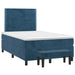 Pat box spring cu saltea, albastru închis, 120x190 cm, catifea - WALTI WALTI