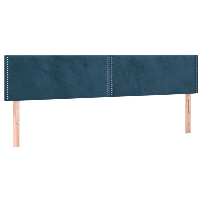 Pat box spring cu saltea, albastru închis, 120x190 cm, catifea - WALTI WALTI