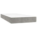Pat box spring cu saltea, gri deschis, 120x190 cm, catifea - WALTI WALTI