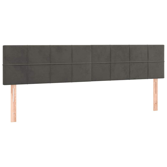 Pat box spring cu saltea, gri închis, 120x190 cm, catifea - WALTI WALTI