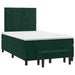 Pat box spring cu saltea, verde închis, 120x190 cm, catifea - WALTI WALTI