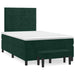 Pat box spring cu saltea, verde închis, 120x190 cm, catifea - WALTI WALTI