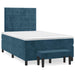 Pat box spring cu saltea, albastru închis, 120x190 cm, catifea - WALTI WALTI