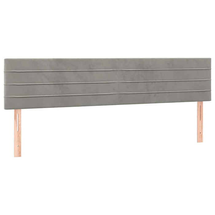 Pat box spring cu saltea, gri deschis, 120x190 cm, catifea - WALTI WALTI