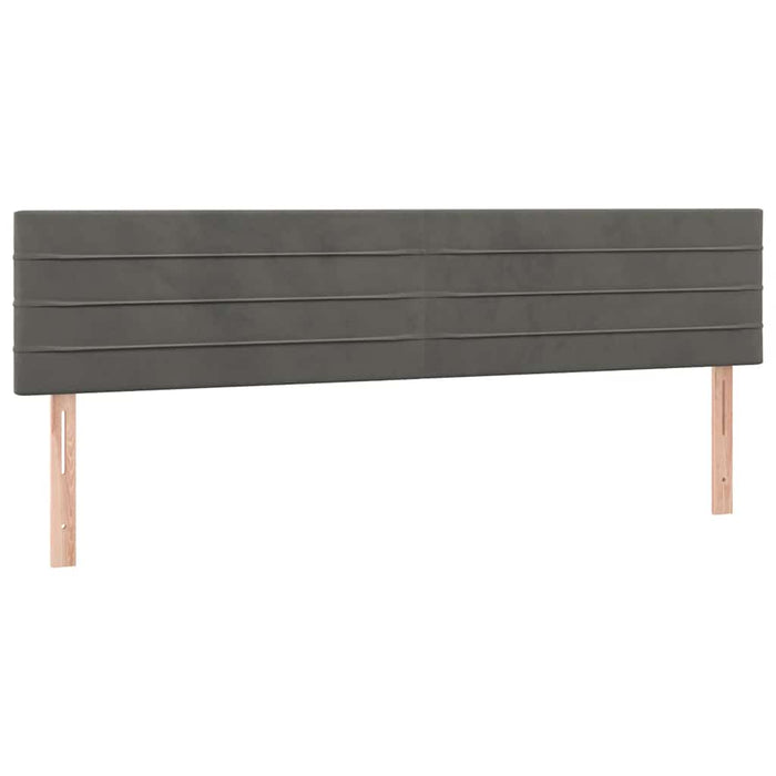 Pat box spring cu saltea, gri închis, 120x190 cm, catifea - WALTI WALTI