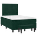 Pat box spring cu saltea, verde închis, 120x190 cm, catifea - WALTI WALTI