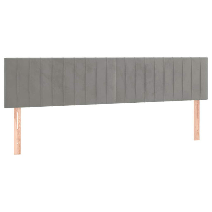 Pat box spring cu saltea, gri deschis, 120x190 cm, catifea - WALTI WALTI