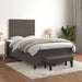 Pat box spring cu saltea, gri închis, 120x190 cm, catifea - WALTI WALTI