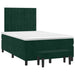 Pat box spring cu saltea, verde închis, 120x190 cm, catifea - WALTI WALTI