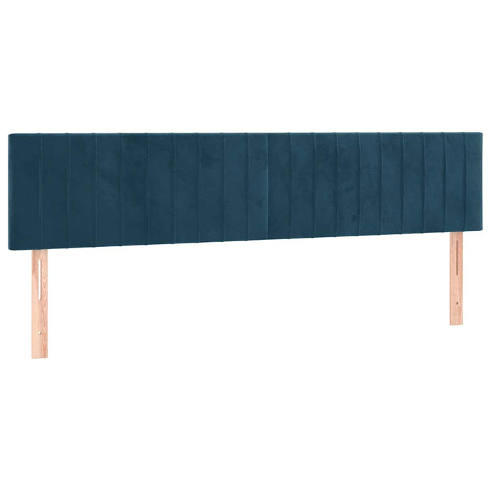 Pat box spring cu saltea, albastru închis, 120x190 cm, catifea WALTI