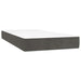 Pat box spring cu saltea, gri închis, 120x190 cm, catifea - WALTI WALTI