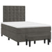 Pat box spring cu saltea, gri închis, 120x190 cm, catifea - WALTI WALTI