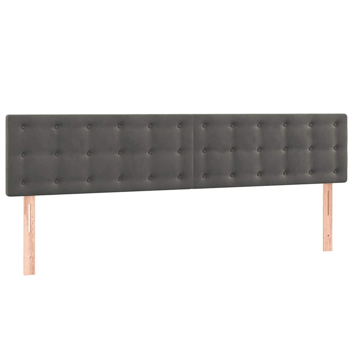 Pat box spring cu saltea, gri închis, 120x190 cm, catifea - WALTI WALTI