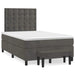 Pat box spring cu saltea, gri închis, 120x190 cm, catifea - WALTI WALTI