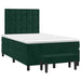 Pat box spring cu saltea, verde închis, 120x190 cm, catifea - WALTI WALTI