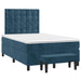 Pat box spring cu saltea, albastru închis, 120x190 cm, catifea - WALTI WALTI