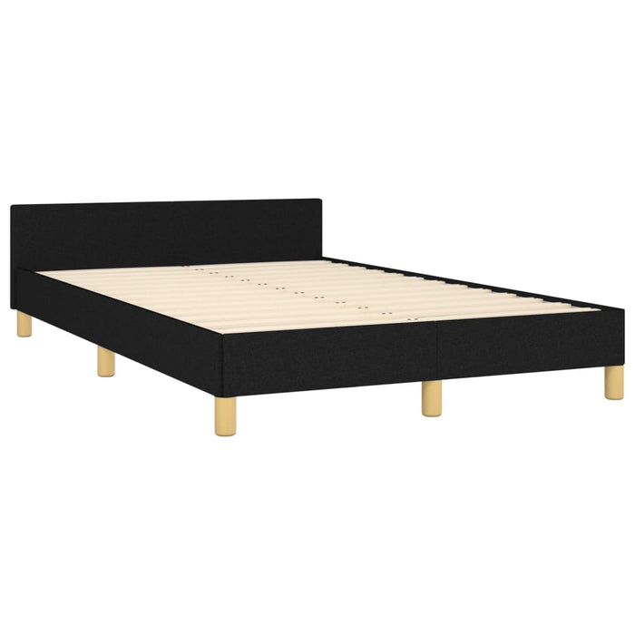 Cadru de pat fără saltea Negru 120x190 cm țesătură WALTI