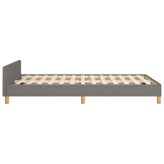 Cadru de pat cu tăblie, gri închis, 120x190 cm, material textil - WALTI WALTI