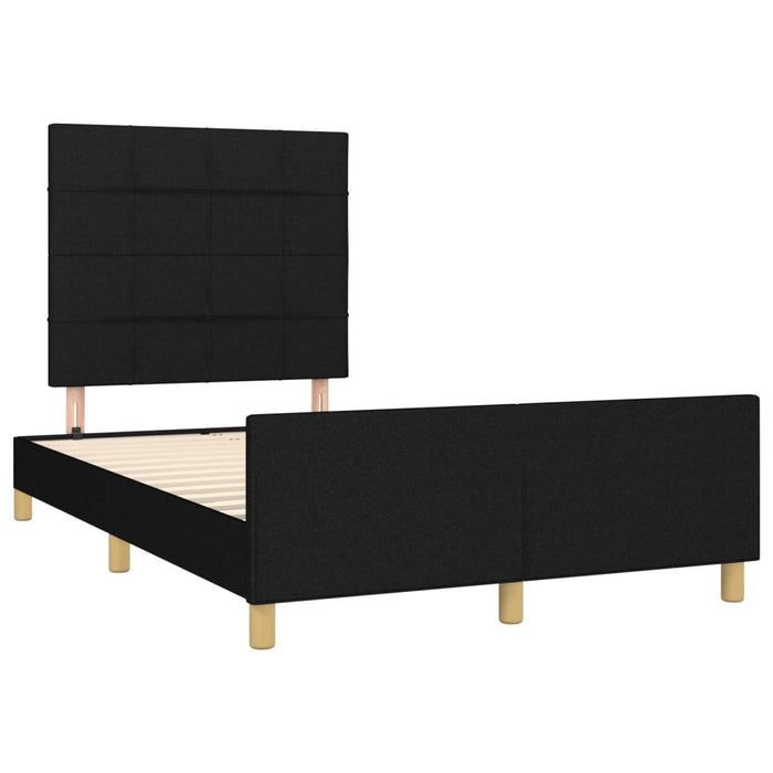 Cadru de pat fără saltea Negru 120x190 cm țesătură WALTI