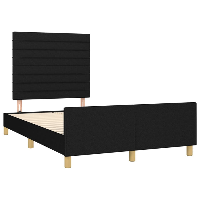 Cadru de pat fără saltea Negru 120x190 cm țesătură WALTI