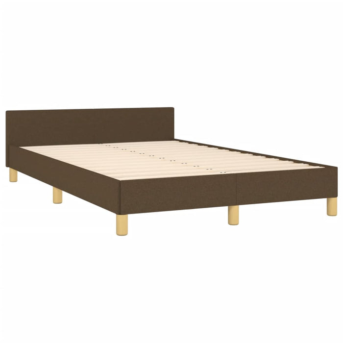 Cadru de pat fără saltea țesătură maro 120x190 cm țesătură WALTI
