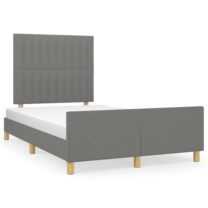 Cadru de pat fără saltea gri închis 120x190 cm țesătură WALTI