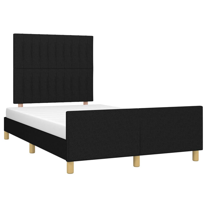 Cadru de pat fără saltea Negru 120x190 cm țesătură WALTI