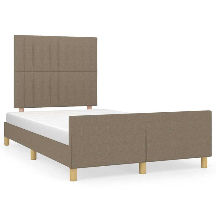 Cadru de pat fără saltea Taupe 120x190 cm țesătură WALTI