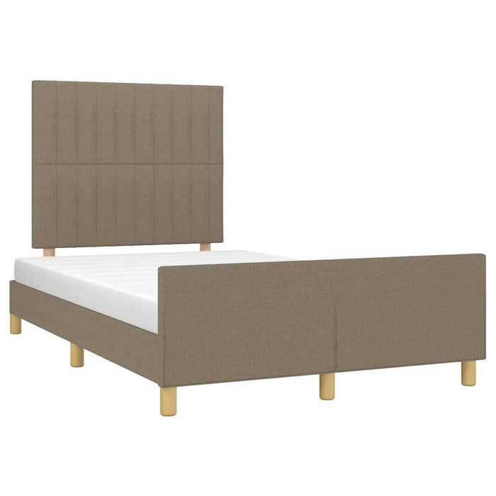 Cadru de pat fără saltea Taupe 120x190 cm țesătură WALTI