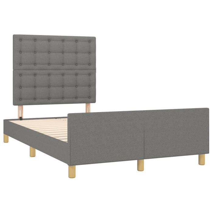 Cadru de pat fără saltea gri închis 120x190 cm țesătură WALTI