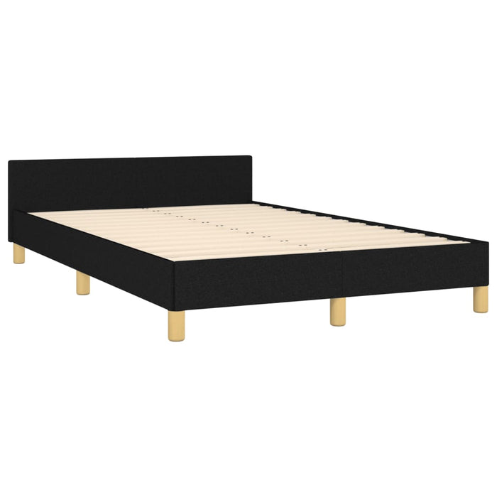 Cadru de pat fără saltea Negru 120x190 cm țesătură WALTI