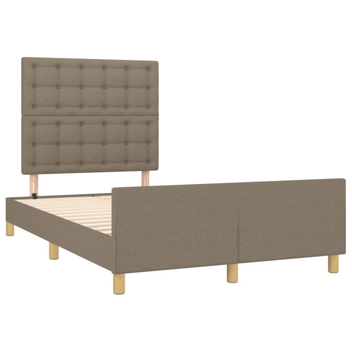 Cadru de pat fără saltea Taupe 120x190 cm țesătură - WALTI WALTI