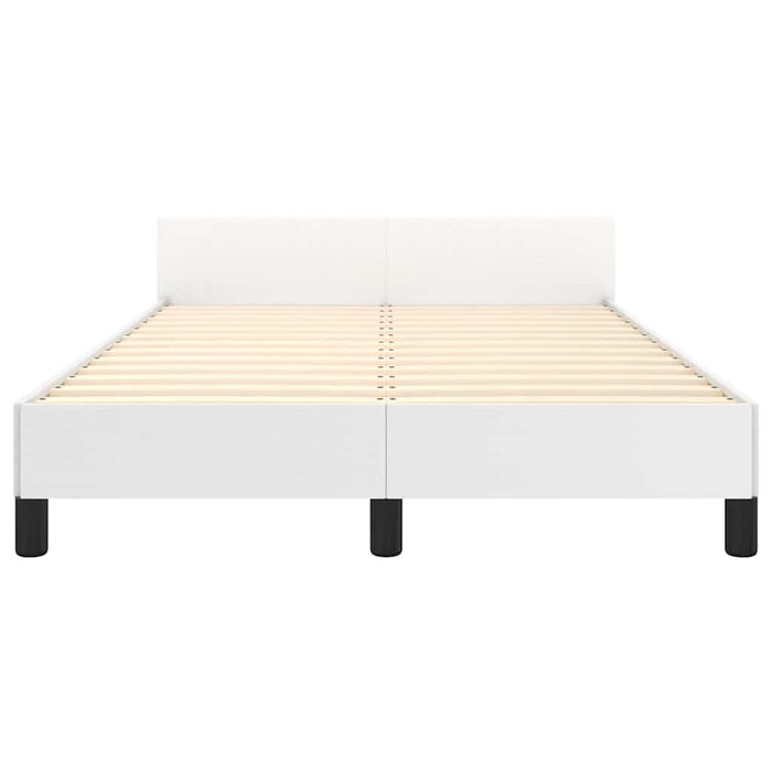 Cadru de pat fără saltea alb 120x190 cm piele artificială WALTI