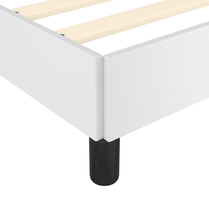 Cadru de pat fără saltea alb 120x190 cm piele artificială WALTI