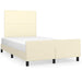 Cadru de pat fără saltea cremă 120x190 cm piele artificială - WALTI WALTI