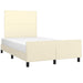 Cadru de pat fără saltea cremă 120x190 cm piele artificială - WALTI WALTI