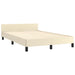 Cadru de pat fără saltea cremă 120x190 cm piele artificială - WALTI WALTI