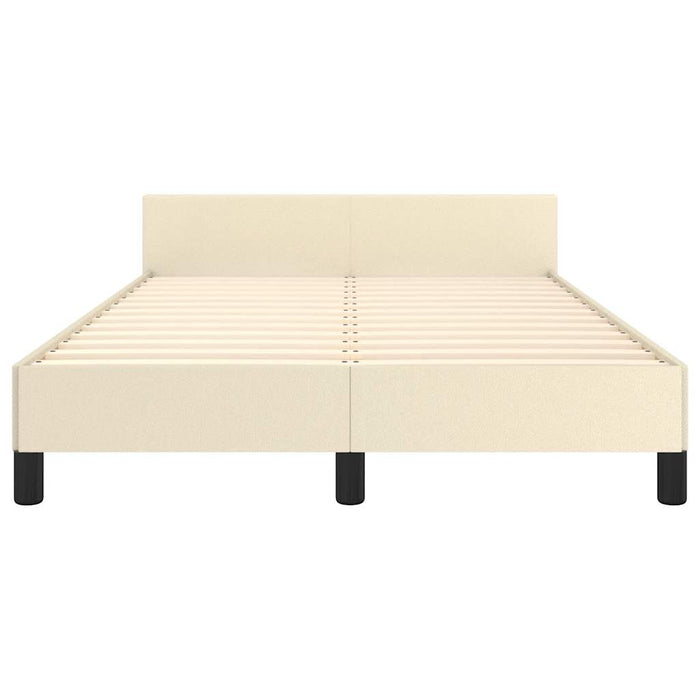 Cadru de pat fără saltea cremă 120x190 cm piele artificială - WALTI WALTI