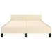 Cadru de pat fără saltea cremă 120x190 cm piele artificială - WALTI WALTI