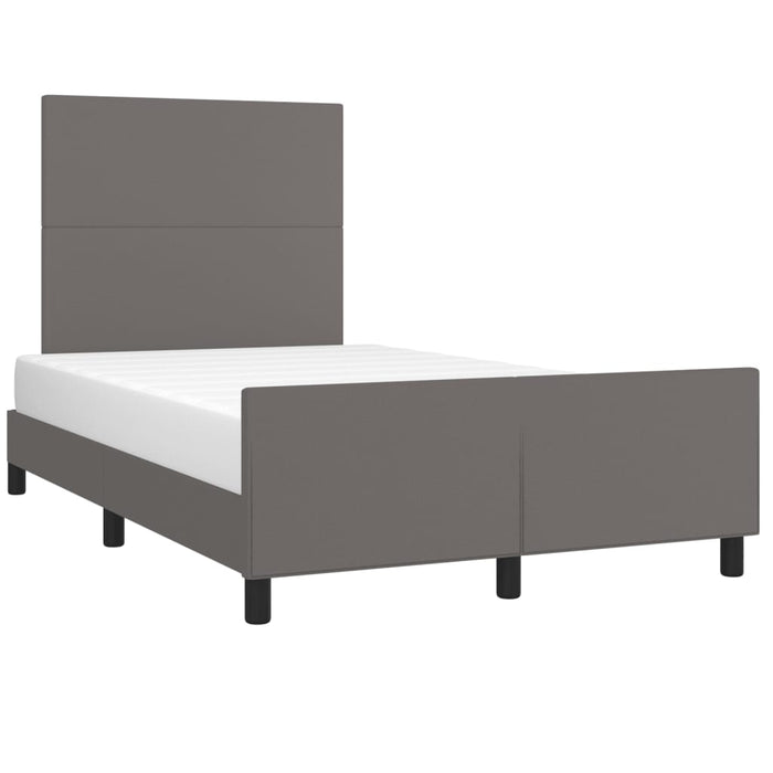 Cadru de pat fără saltea gri 120x190 cm piele artificială - WALTI WALTI