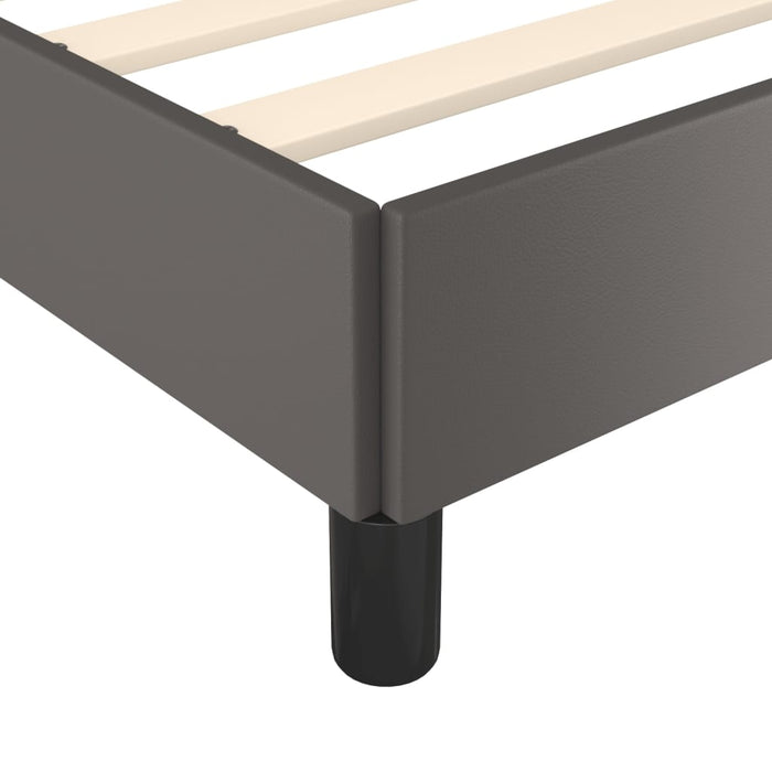 Cadru de pat fără saltea gri 120x190 cm piele artificială - WALTI WALTI