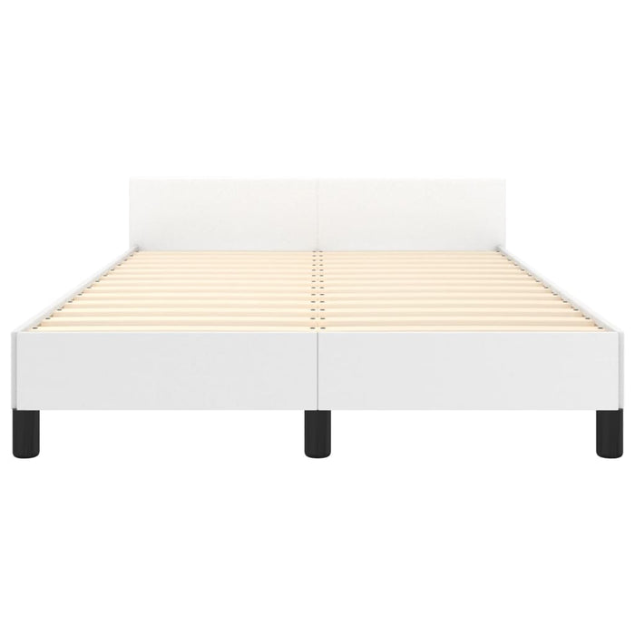 Cadru de pat fără saltea alb 120x190 cm piele artificială WALTI
