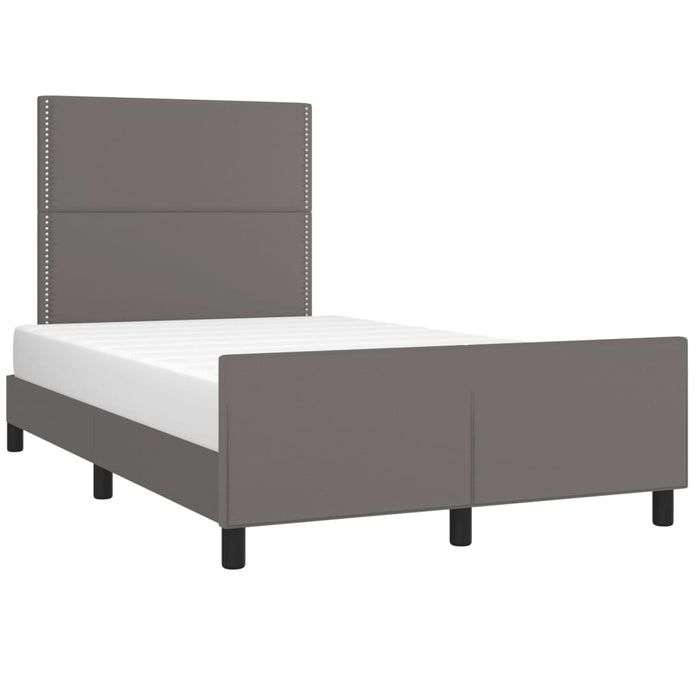 Cadru de pat fără saltea gri 120x190 cm piele artificială - WALTI WALTI