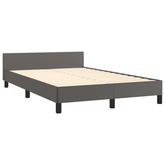 Cadru de pat fără saltea gri 120x190 cm piele artificială - WALTI WALTI